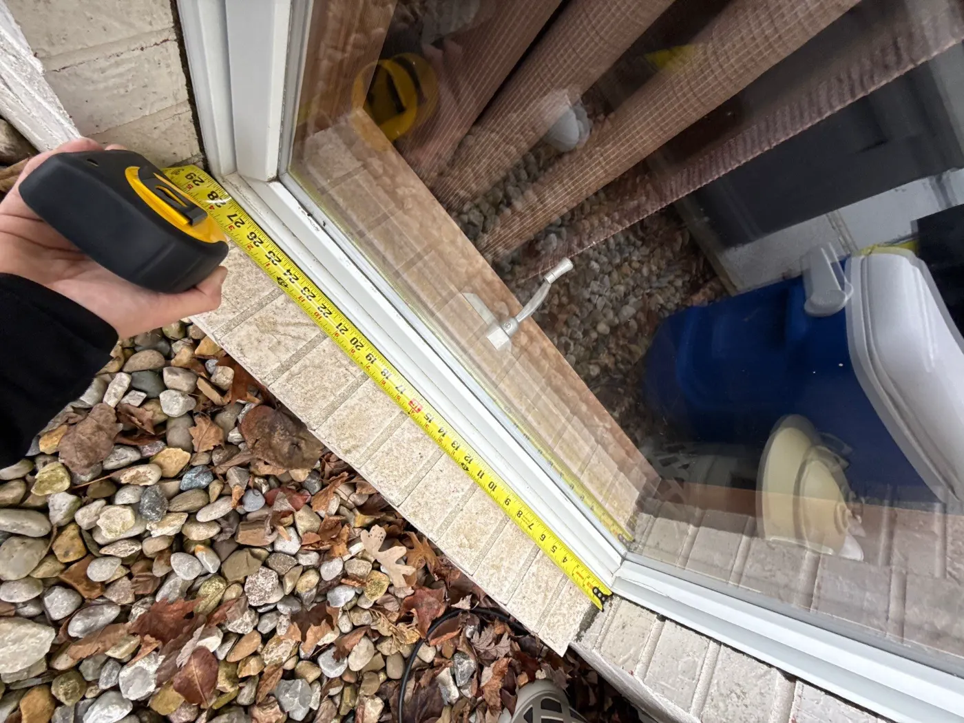 Frame and seal detail on a Mount Comfort window job